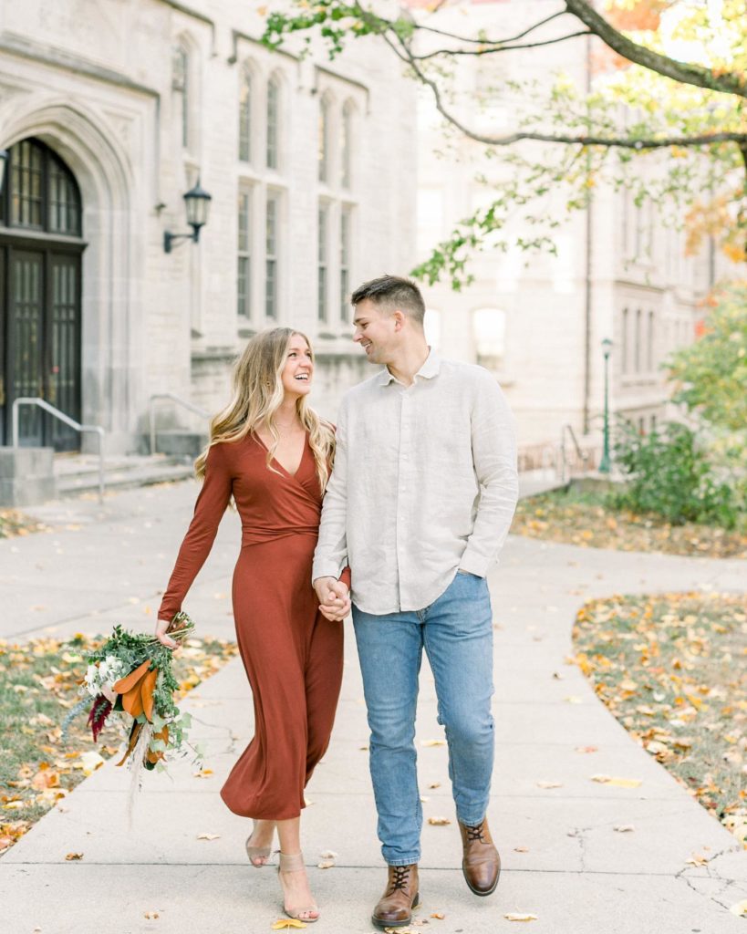 Engagement photoshoot at Indiana University 